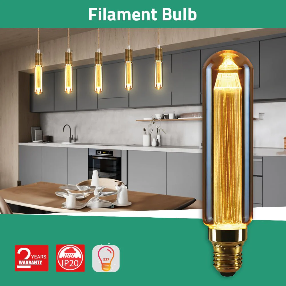 Ultralight Tubular Filament Bulb E27 Base (DT45) - Image 3