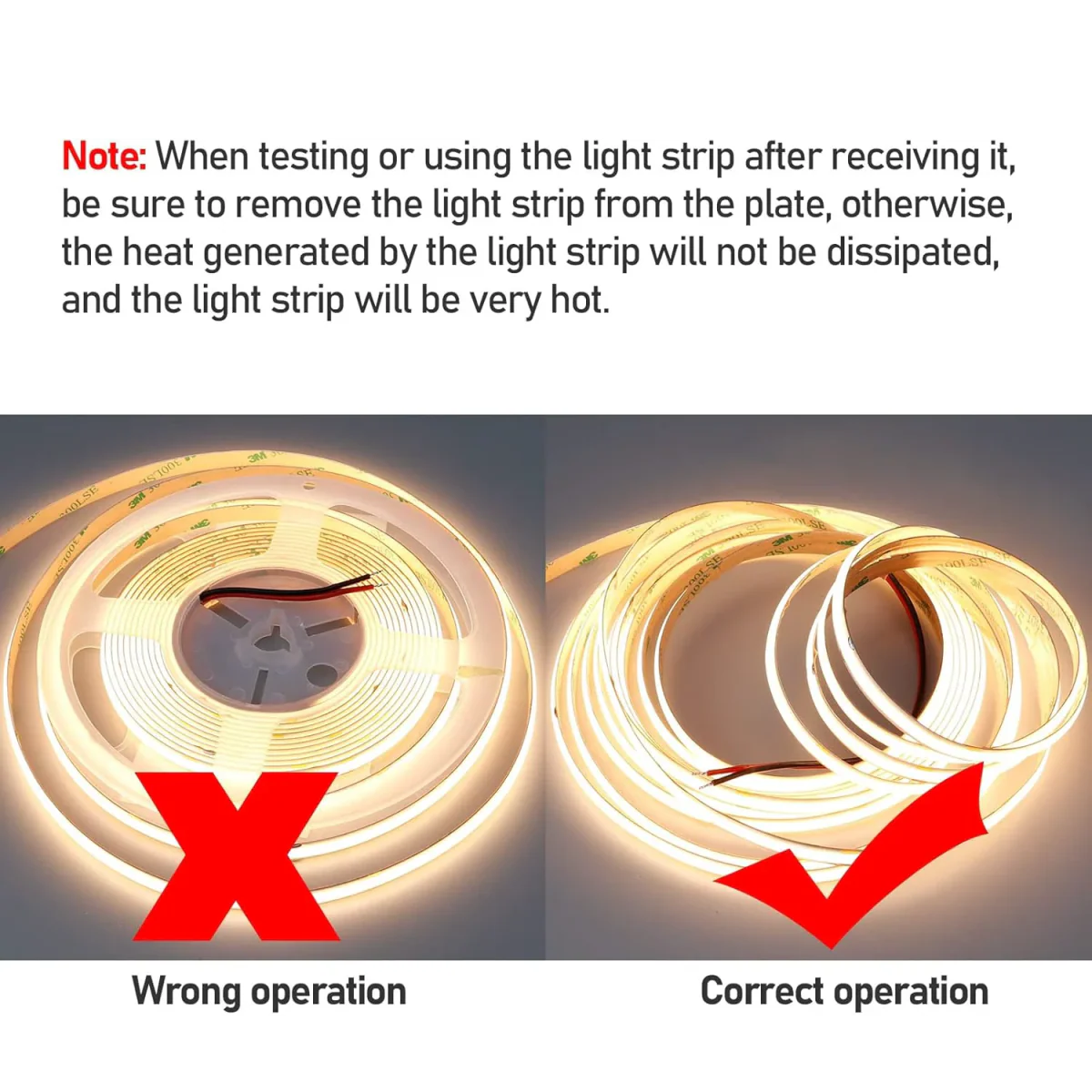 Ultra Light Double Line COB LED Strip Light 24W/m – 5M, High CRI >95 (COB-960p) - Image 11