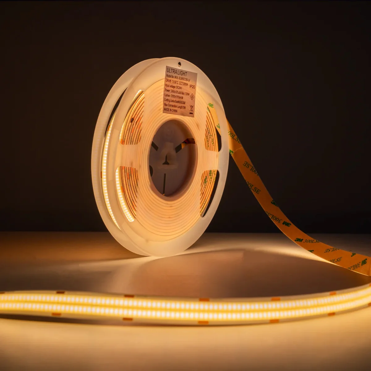 Ultra Light Double Line COB LED Strip Light 24W/m – 5M, High CRI >95 (COB-960p) - Image 2