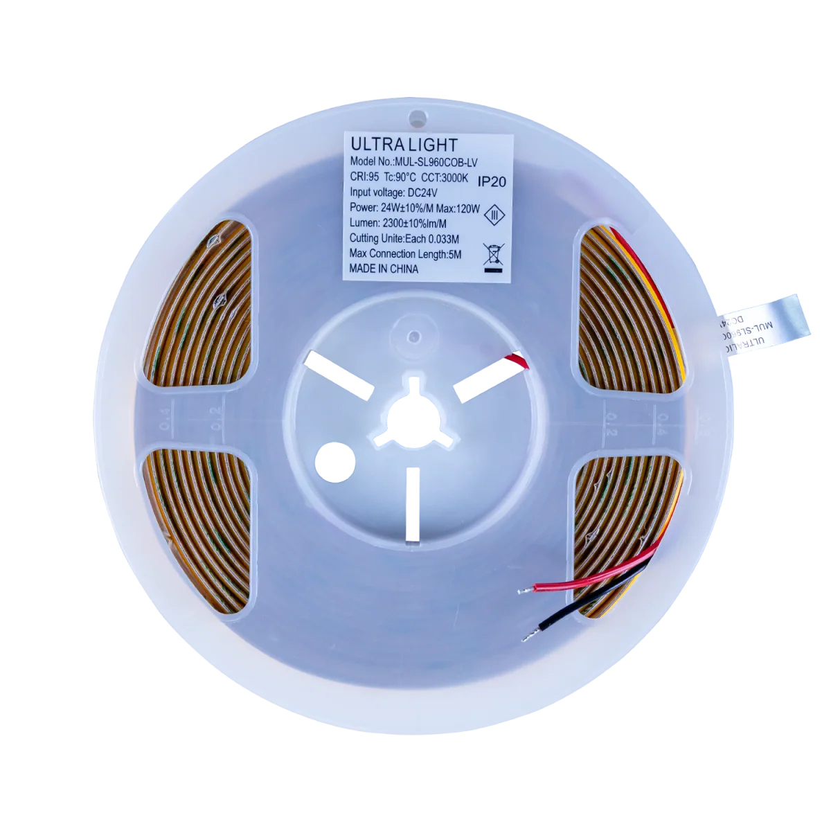Ultra Light Double Line COB LED Strip Light 24W/m – 5M, High CRI >95 (COB-960p) - Image 4