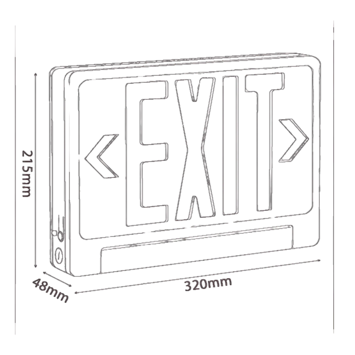 Ultra Light LED Emergency Exit Light – 2W Green Safety Sign & 3‑Year Warranty (CR‑7024AR) - Image 4