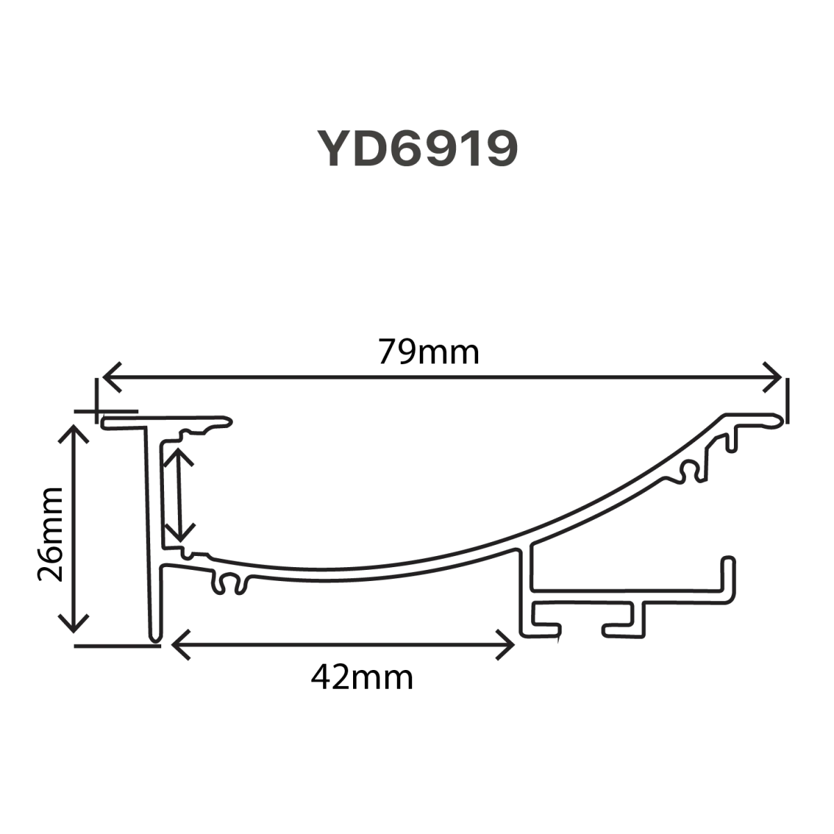 Ultralight Aluminum Profile 3 Meter 12mm (YD6916) - Image 2