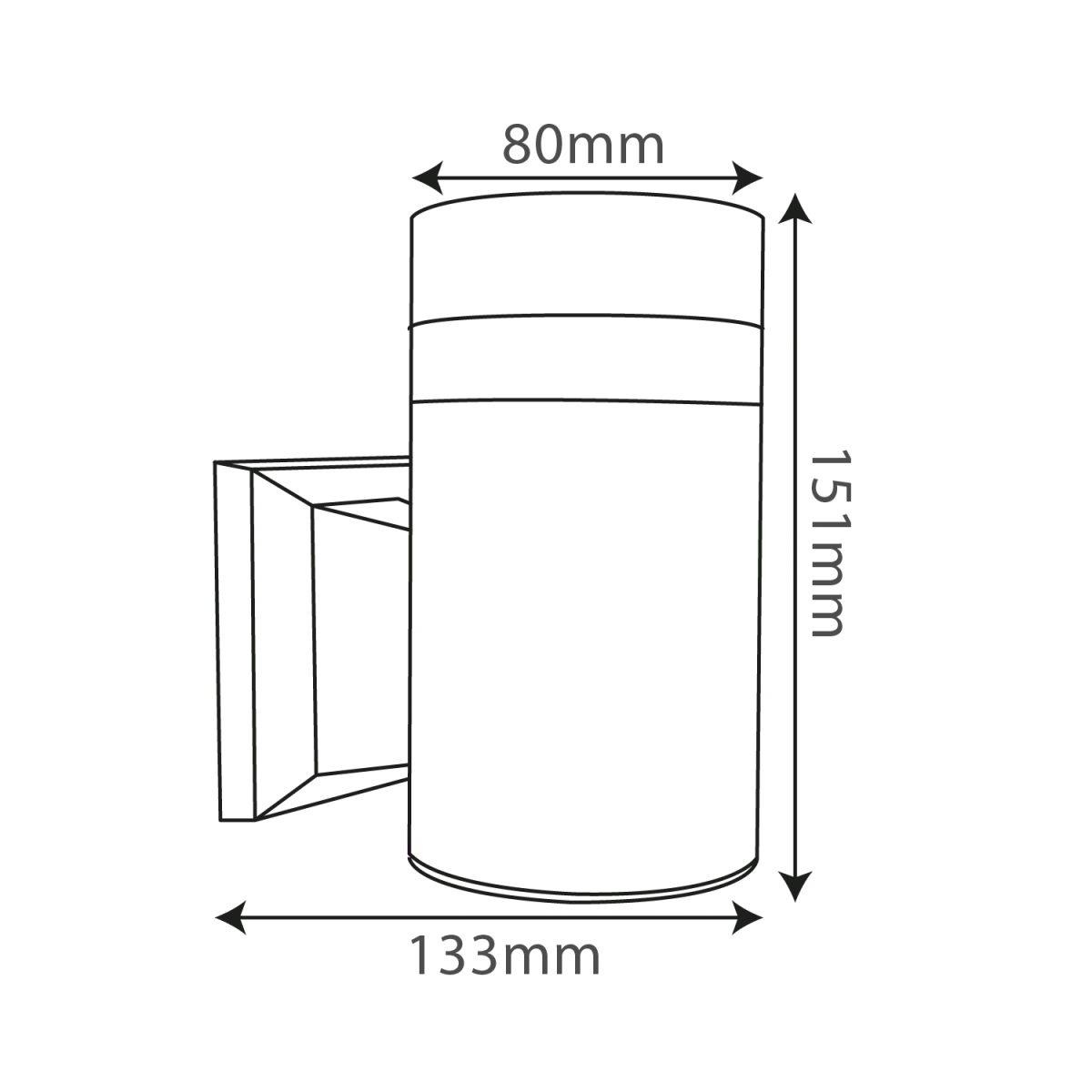 Ultralight Aluminum Outdoor Wall Light GU10 Frame IP44 (YJ2180-1) - Image 4