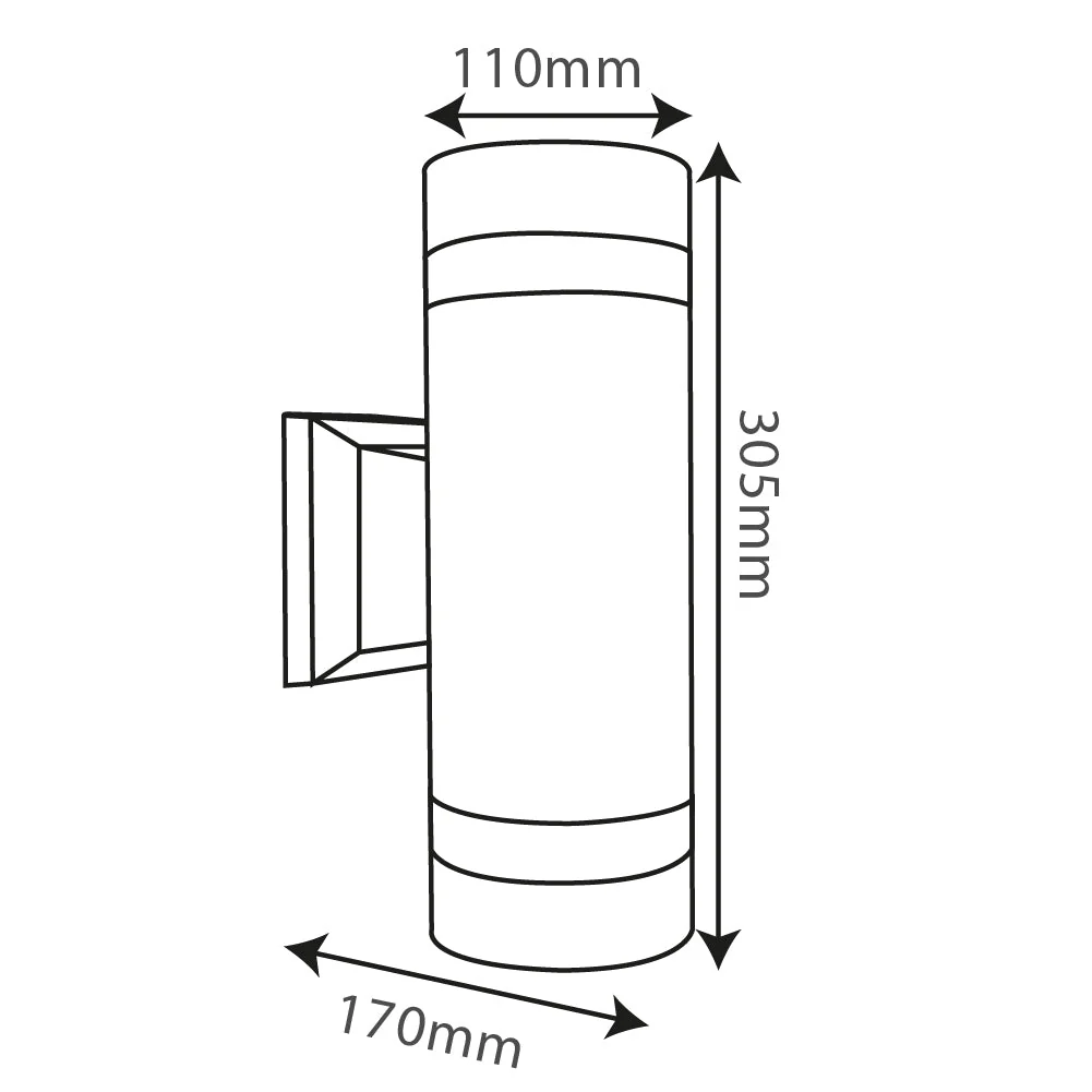 Ultralight Bi-Directional Black Wall Sconce (YJ2013/2) - Image 5