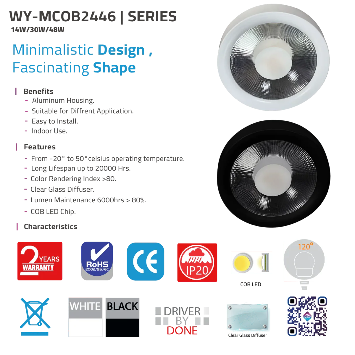 Ultralight COB LED Surface Mounted Light (WY‑MCOB2446) - Image 4