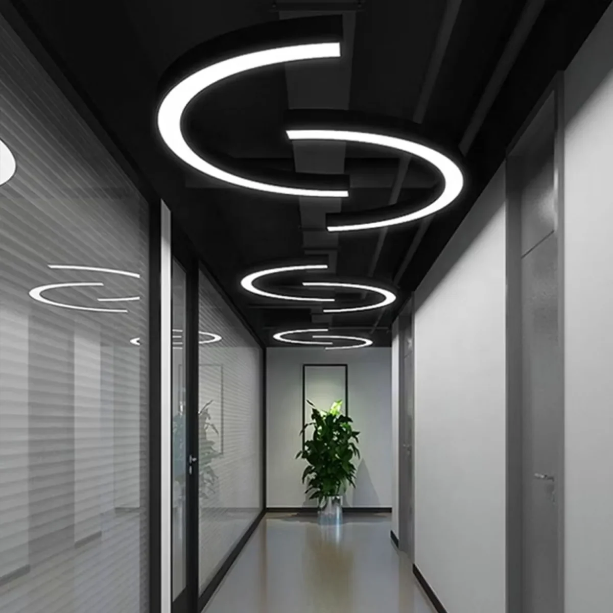 Ultralight Connectable LED Linear Light 40W (BR6752 Curve) - Image 5