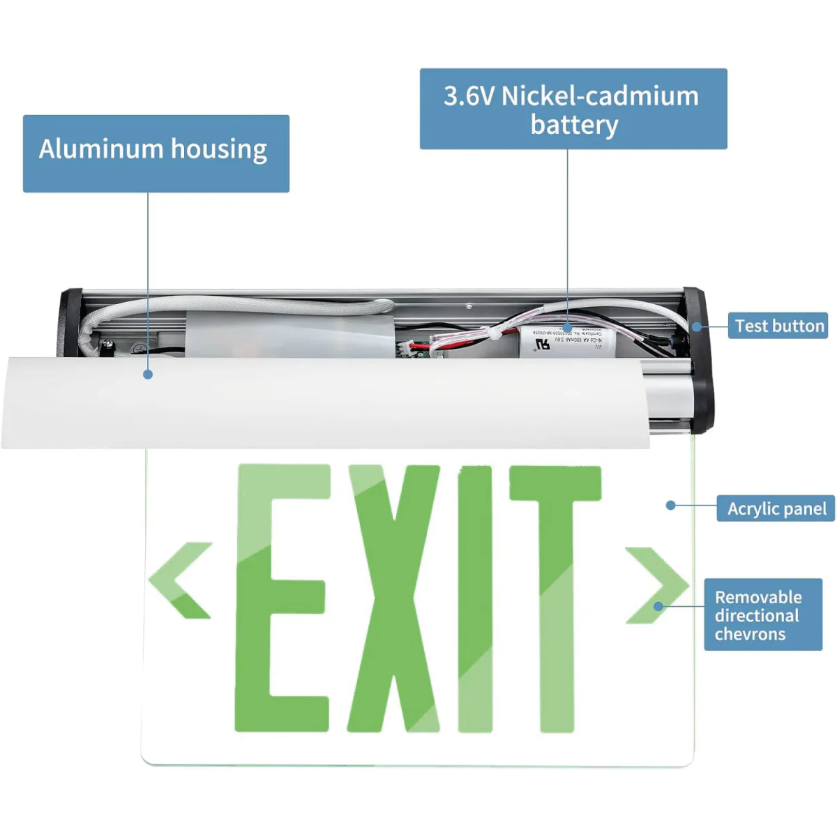 Ultralight Emergency LED Exit Signs 3.5W (JELEX) - Image 6