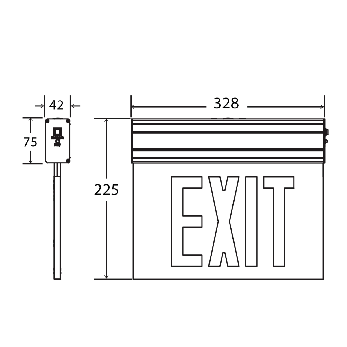 Ultralight Emergency LED Exit Signs 3.5W (JELEX) - Image 8