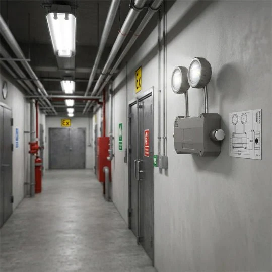 Ultralight Explosion Proof Emergency Light – Twin Spot LED, IP65 Waterproof (JY-1009) - Image 3