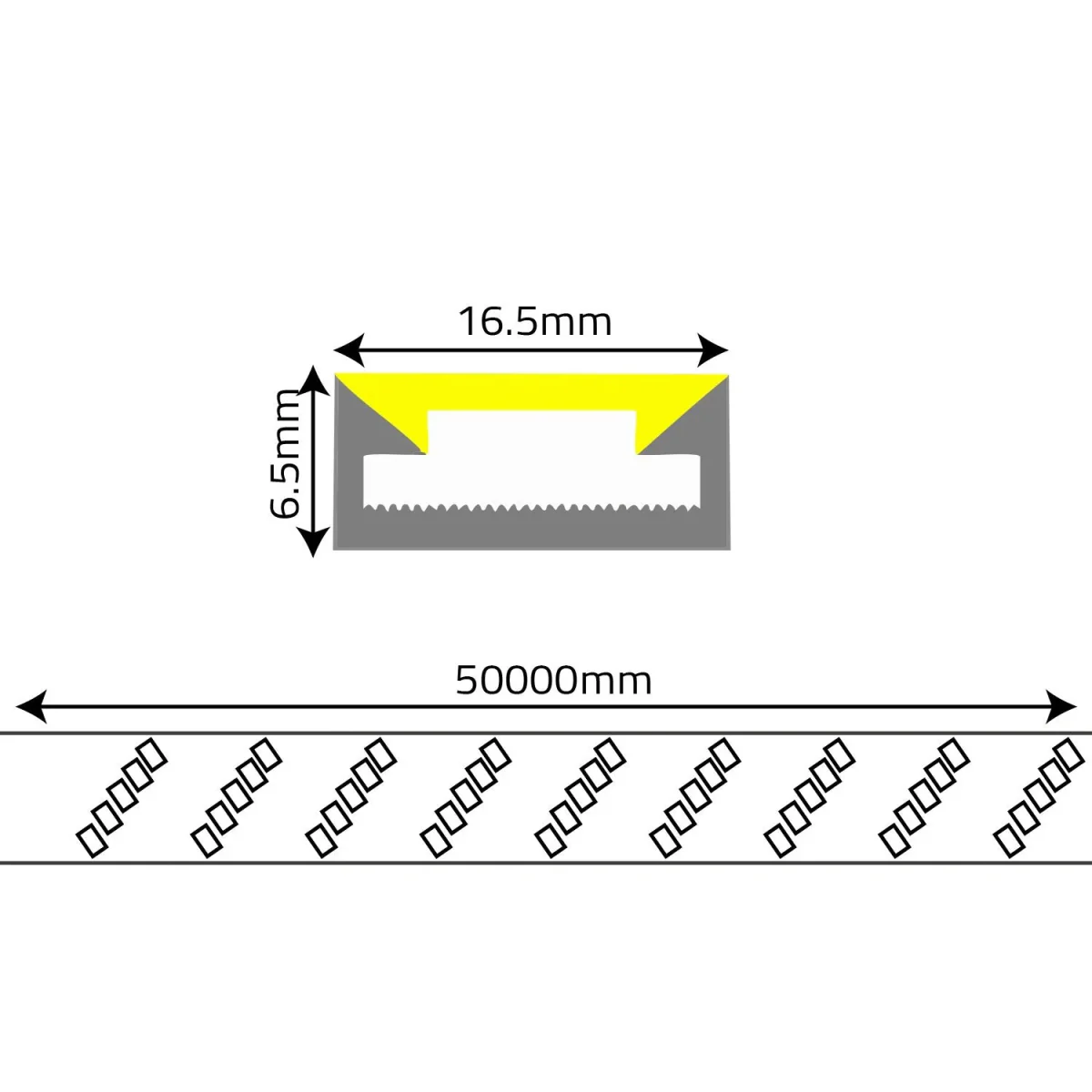 Ultralight Flexible 50M Strip Light - 5 Crooked Rows 2835 SMD (2835-300L) - Image 11