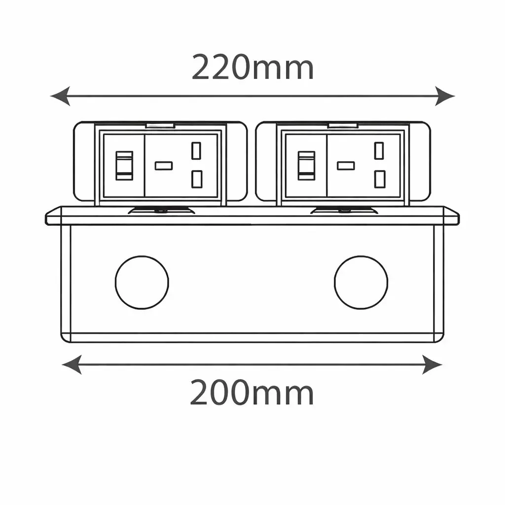 Ultralight Floor Box - Double Socket (SLH) - Image 9