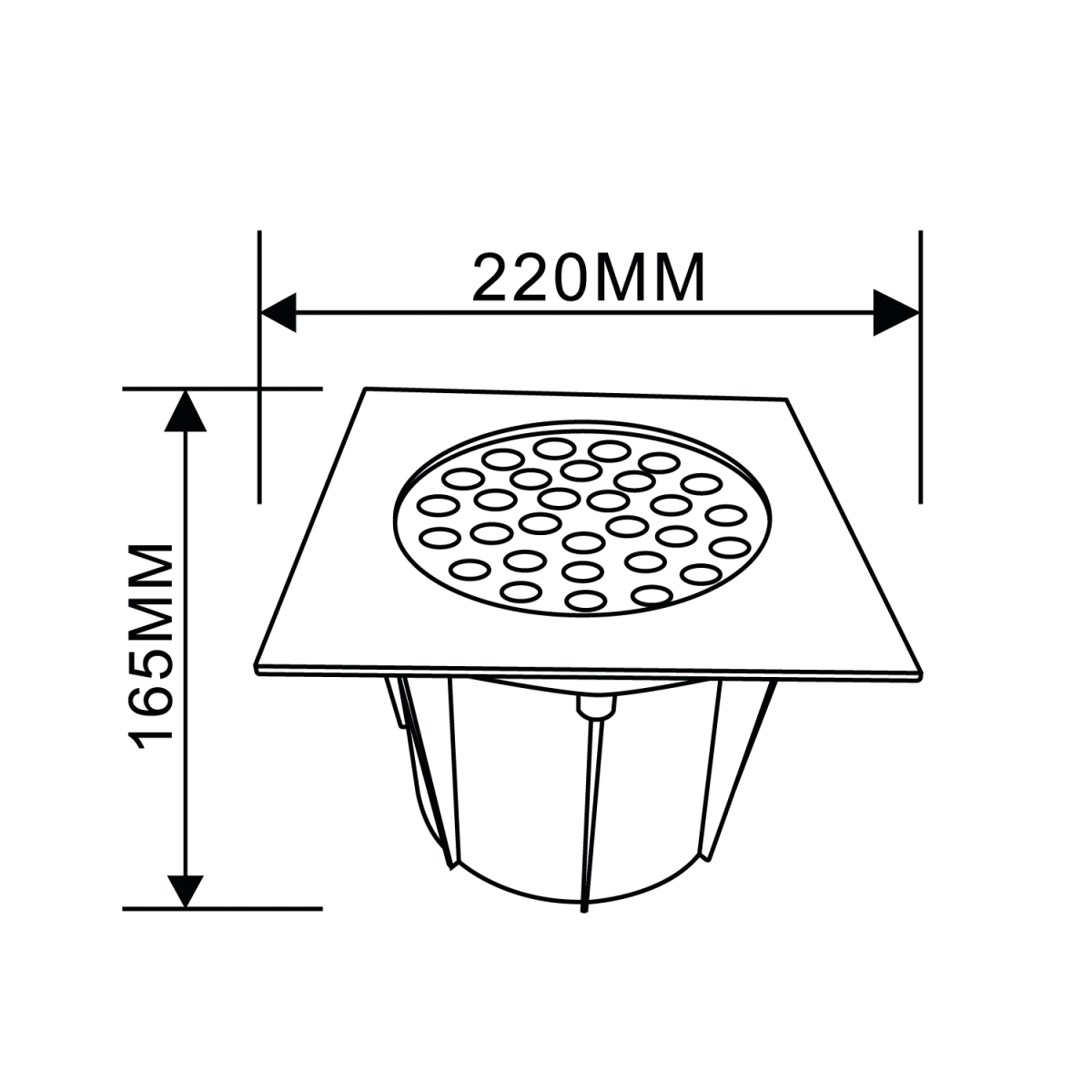 Lightweight garden square light (BR7710) - Image 7
