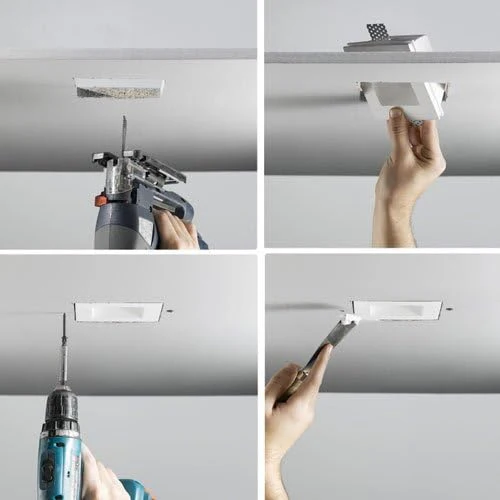 Ultralight Gypsum Spot Light Frame GU10 100mm (BRV1001A) - Image 4