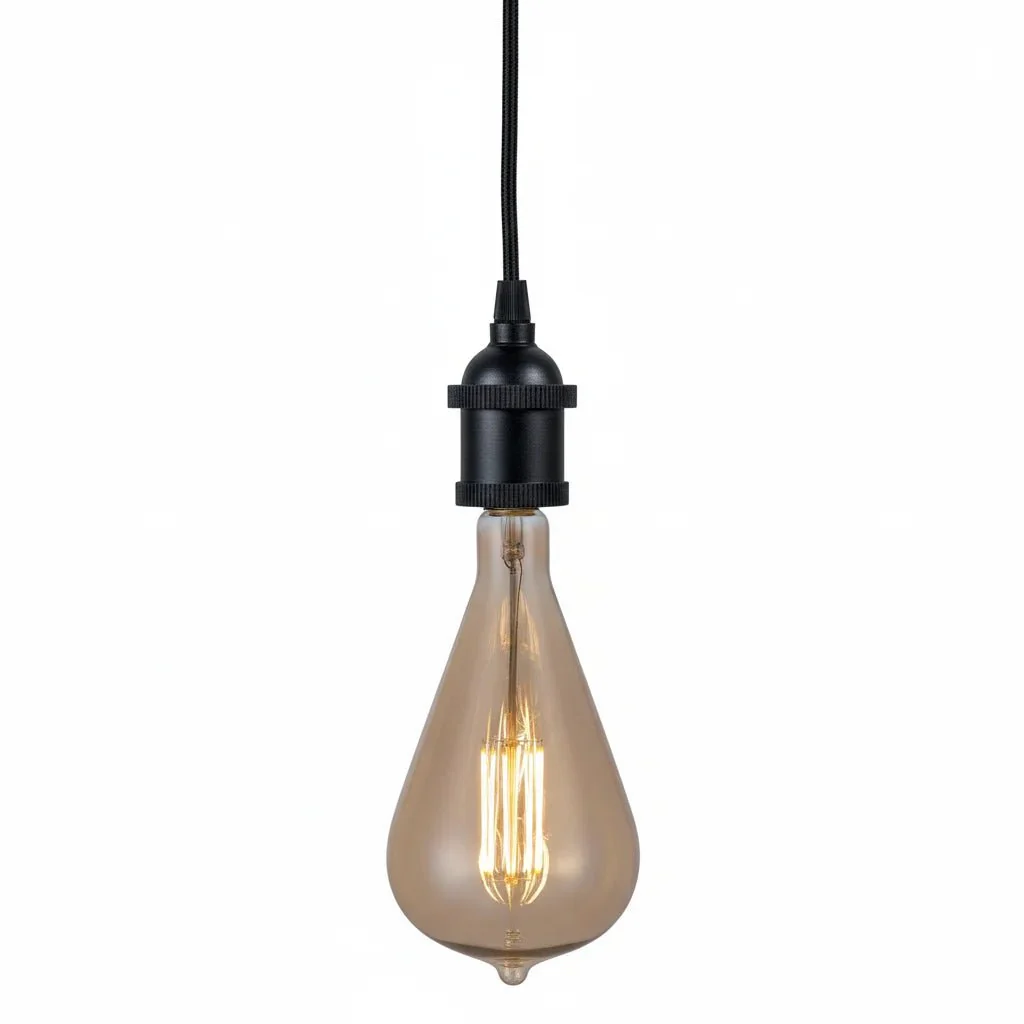 Ultralight Pendant E27 Bulb base Black 85 Cm Length (XD-S03) - Image 4