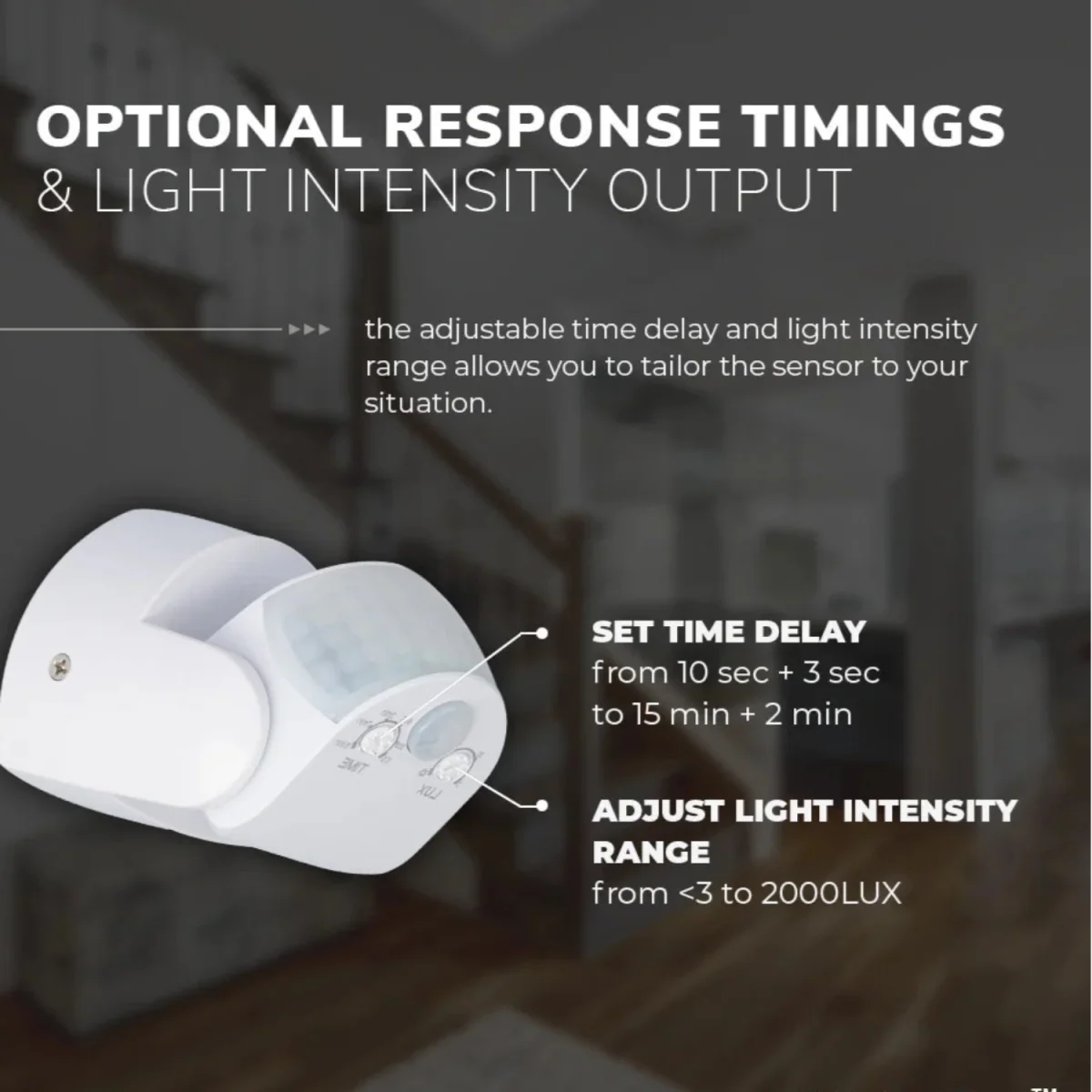 Ultralight Infrared Motion Sensor IP65 - 180° Rotating Joint 5 Years Warranty (ST15B) - Image 3