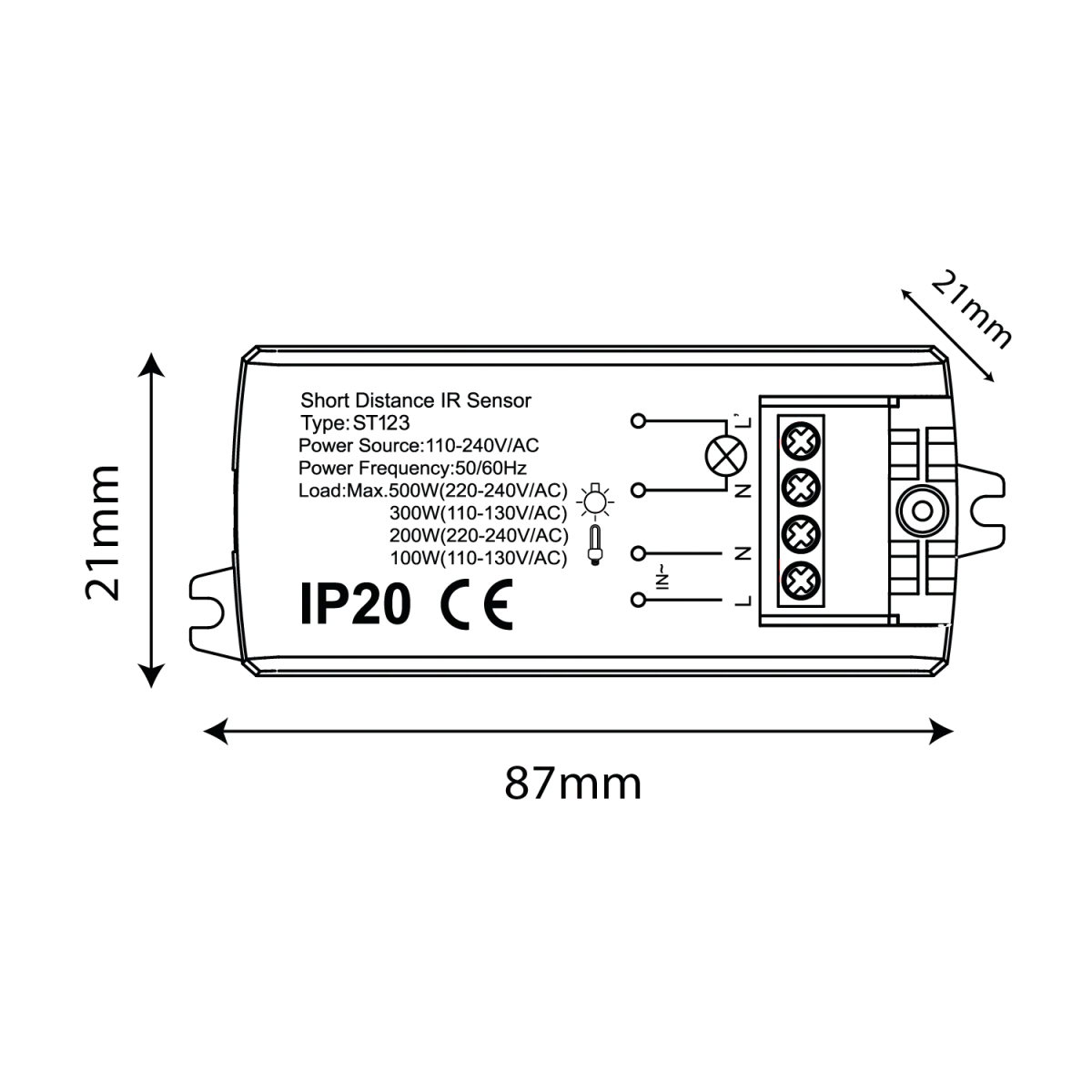 Ultralight IR Sensor - 5 Years Warranty - Control for Your Home (ST123) - Image 3