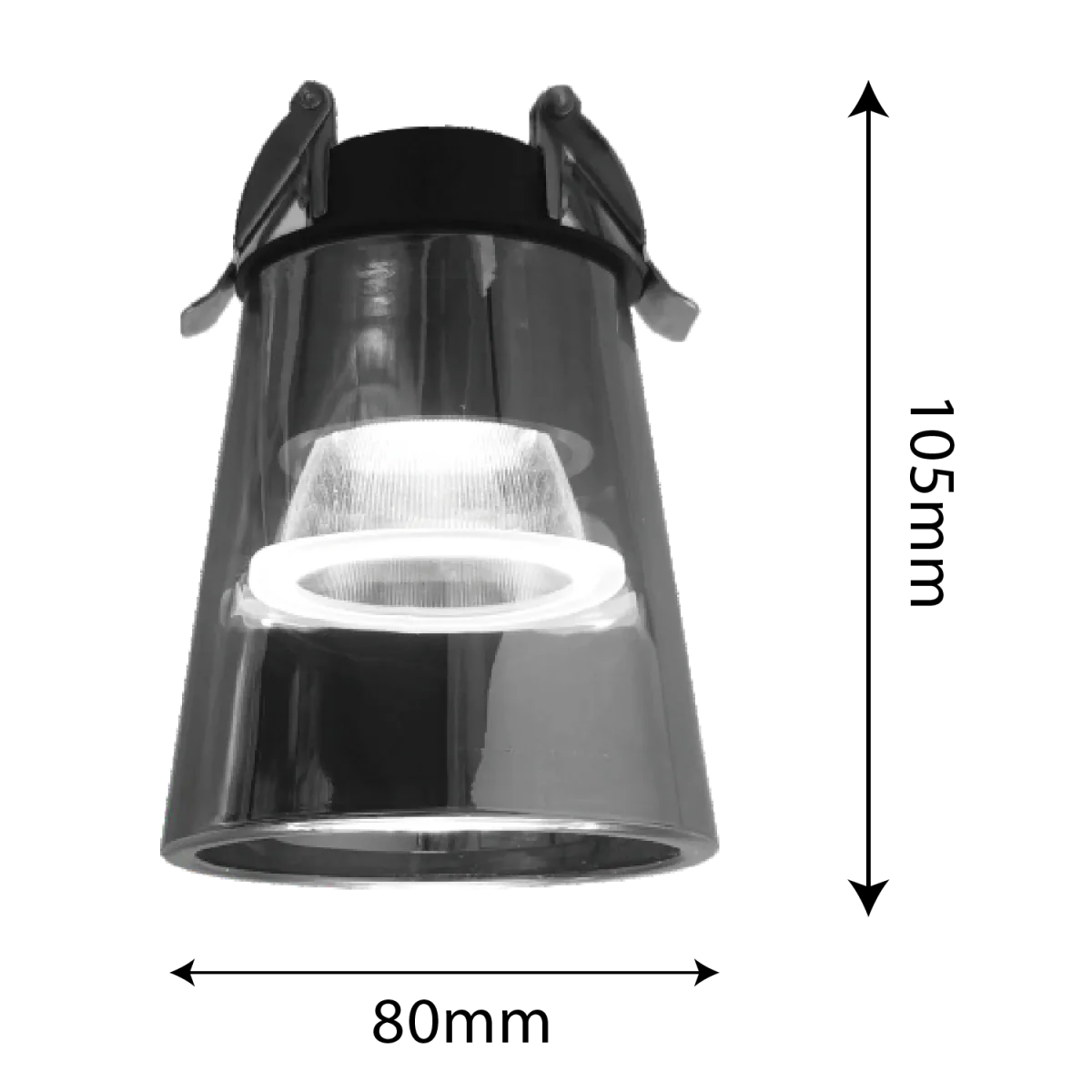 Ultra Light LED Downlight (BR4066) – 10W Glass Housing with OSRAM Chips - Image 3