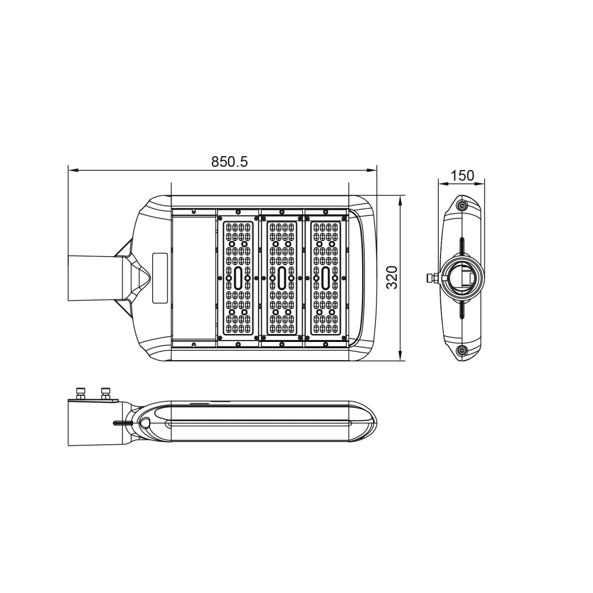LED Street Light IP65 - LED PHILIPS & 3 Years Warranty (YD-LD-1014) - Image 5