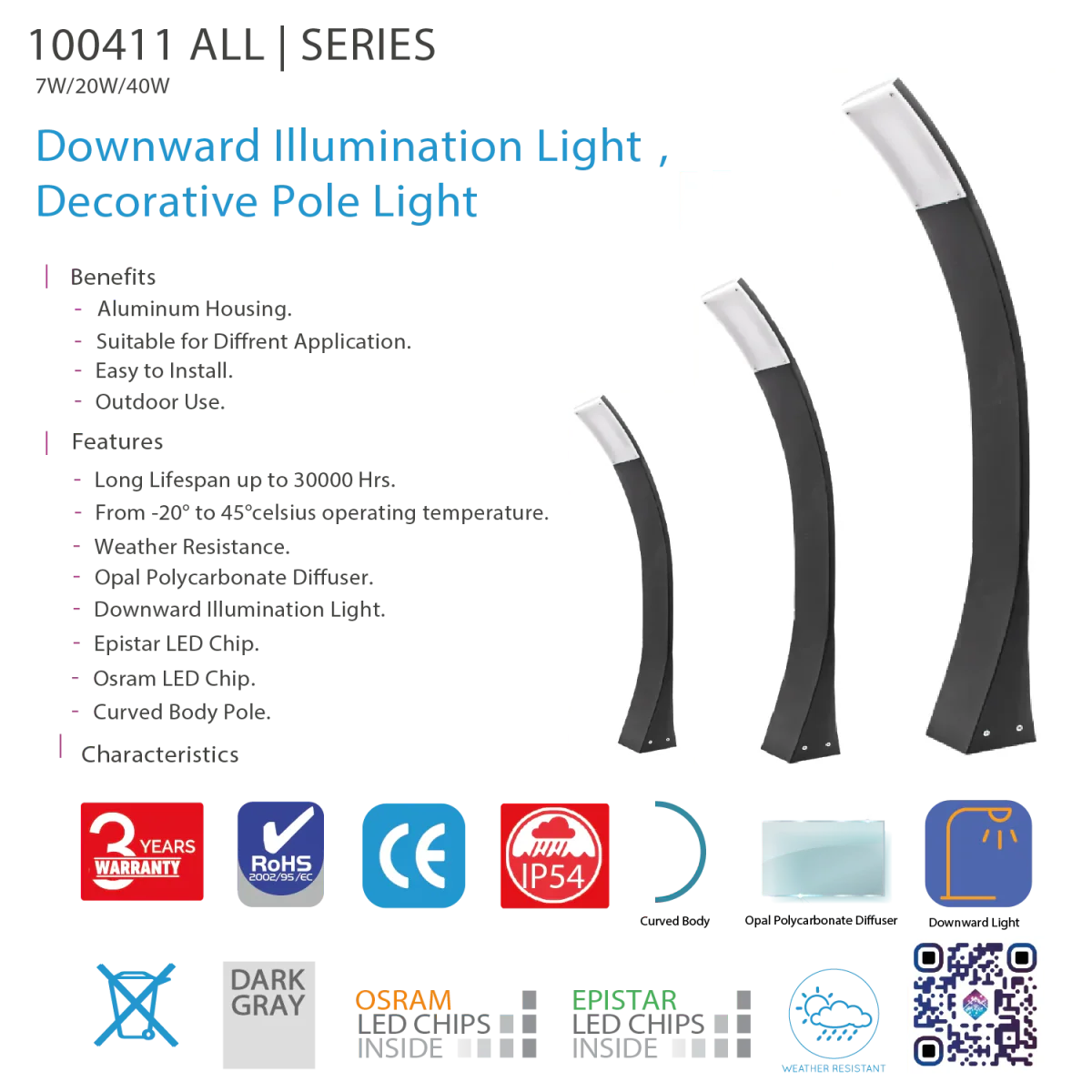 Ultralight LED Stand Light IP54 - 3 Sizes (100411) - Image 5