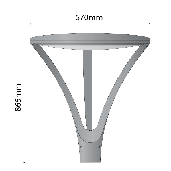 Ultralight Pole Head LED Light 100W - Modern Design and 5-years Warranty IP65 (YL6658) - Image 5
