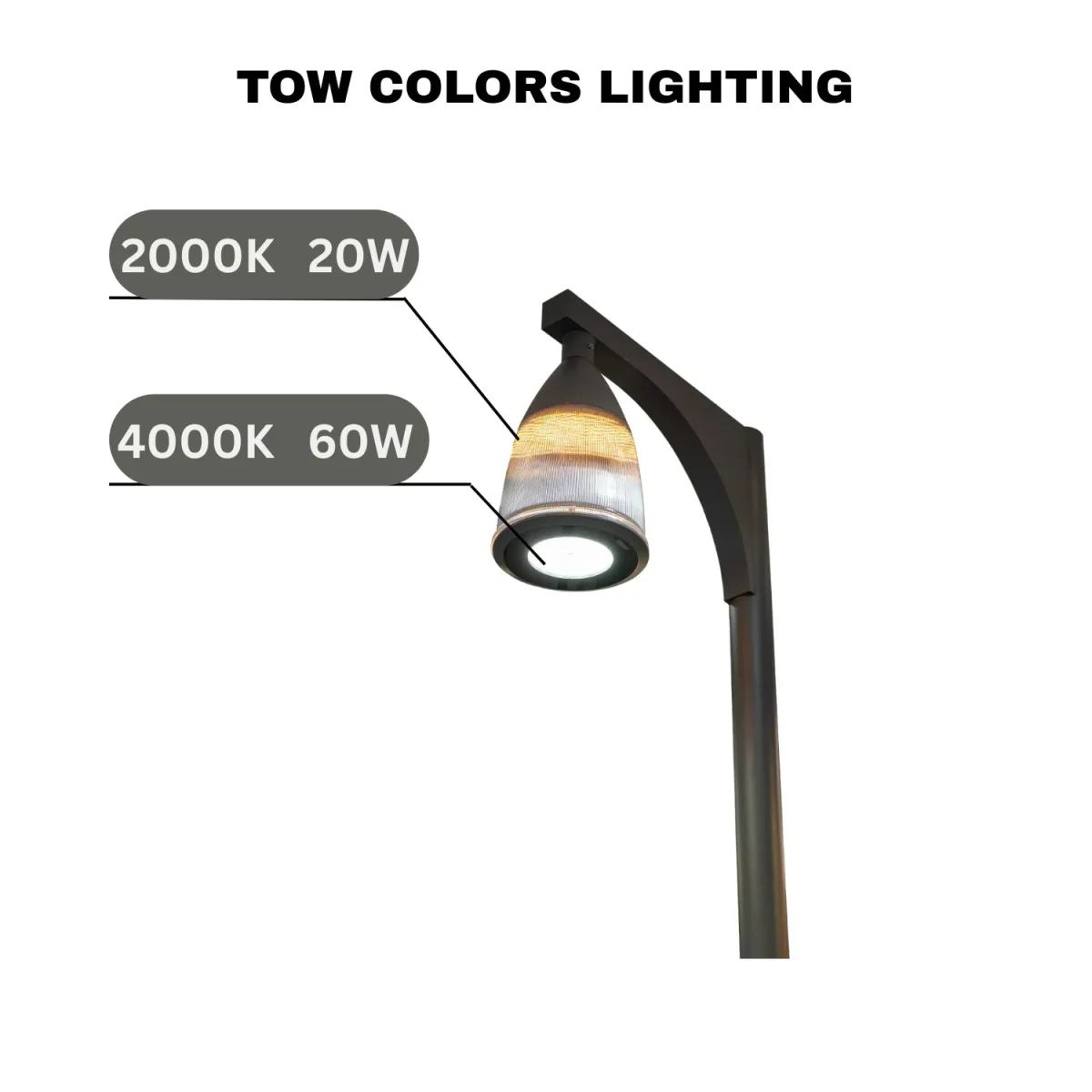 Ultralight LED Pole Light 80W IP65 (PW24GL) - Image 4