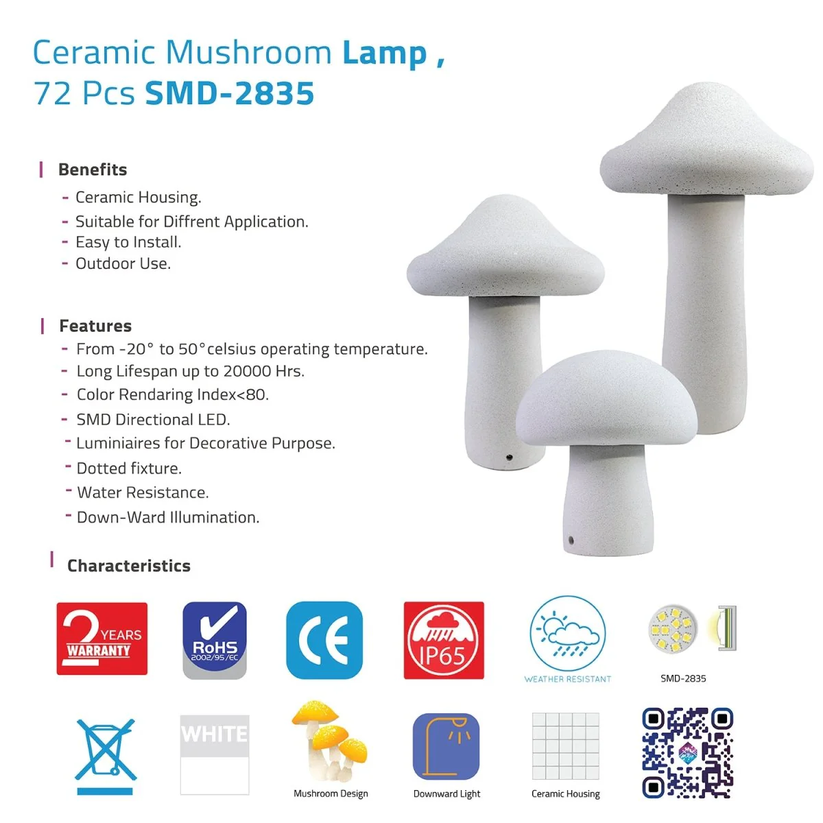 Ultralight LED Post Light - Bollards Mushroom Lamp 15W (LVY-0602) - Image 6