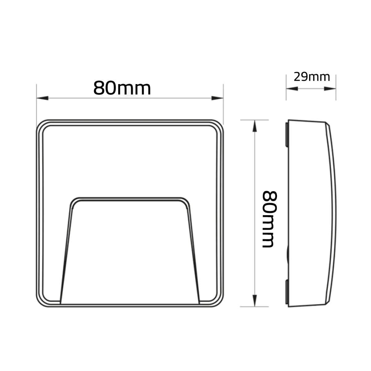 Ultralight LED Stair Lighting - Direct installation 1.5W (PC8080) - Image 8