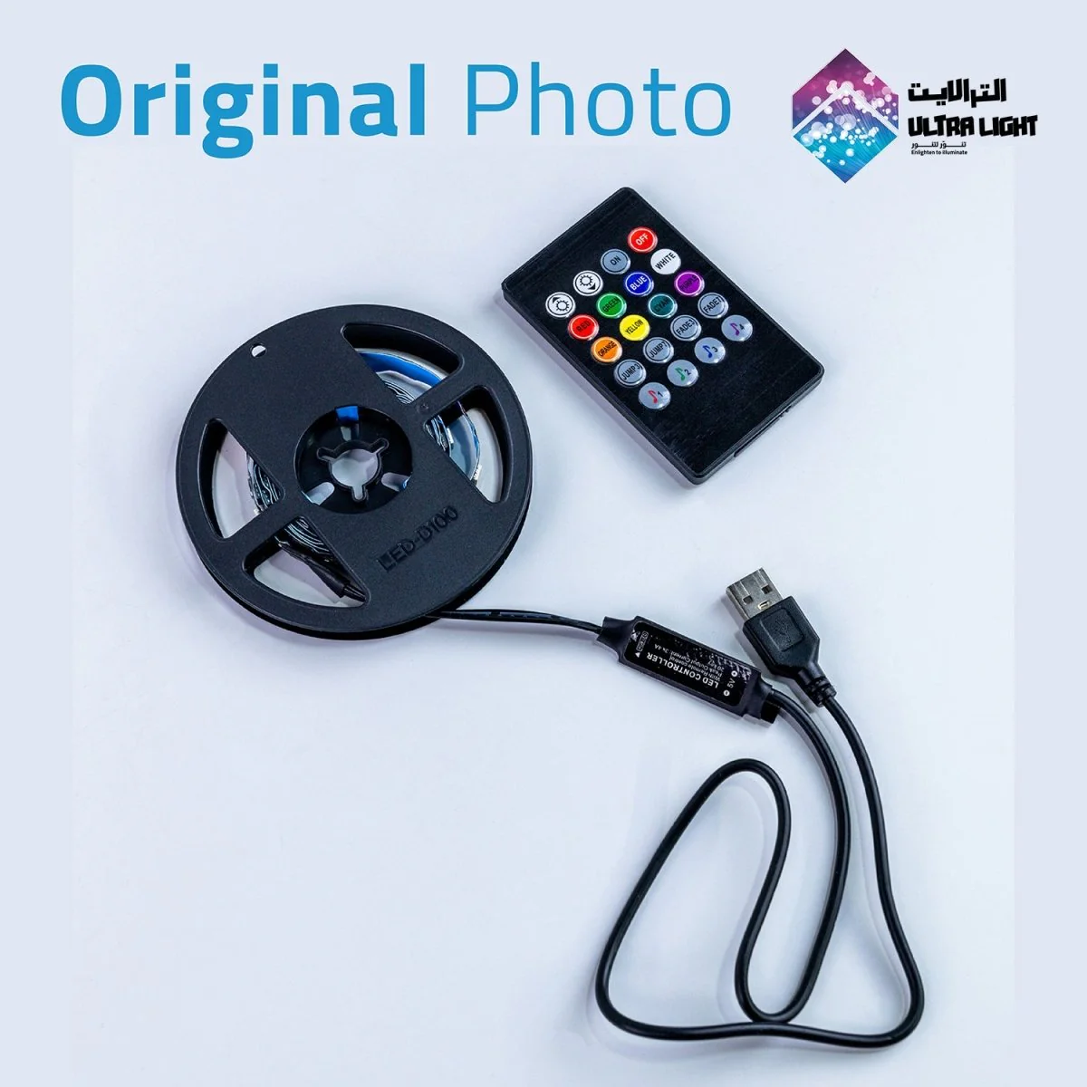 Ultralight LED Strip Light 2M for TV backlighting, Sound Color Sync (LED-5050-24P) - Image 11