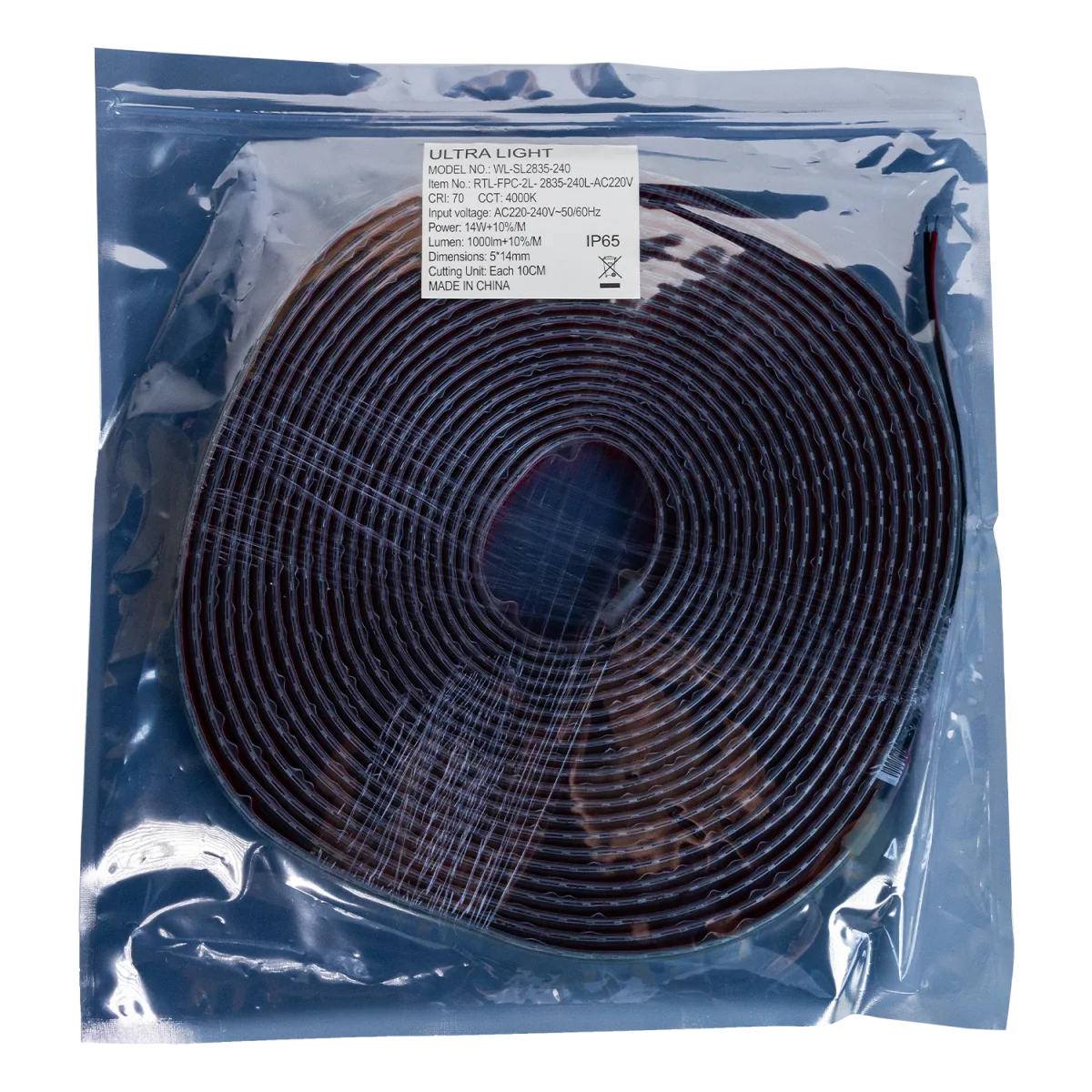 Ultralight Outdoor LED Strip 220 V IP65 – Double-Row Strip (RTL-FPC-2L-2835) - Image 6