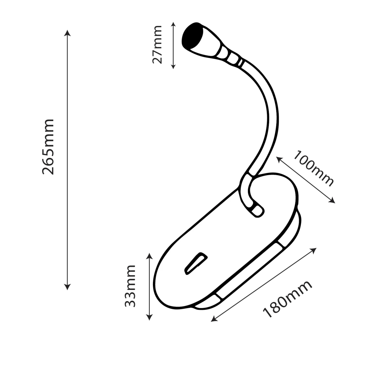 Ultralight LED Wall Light 3W (BR2322) - Bedside Wall Lamp with Flexible Arm - Image 4