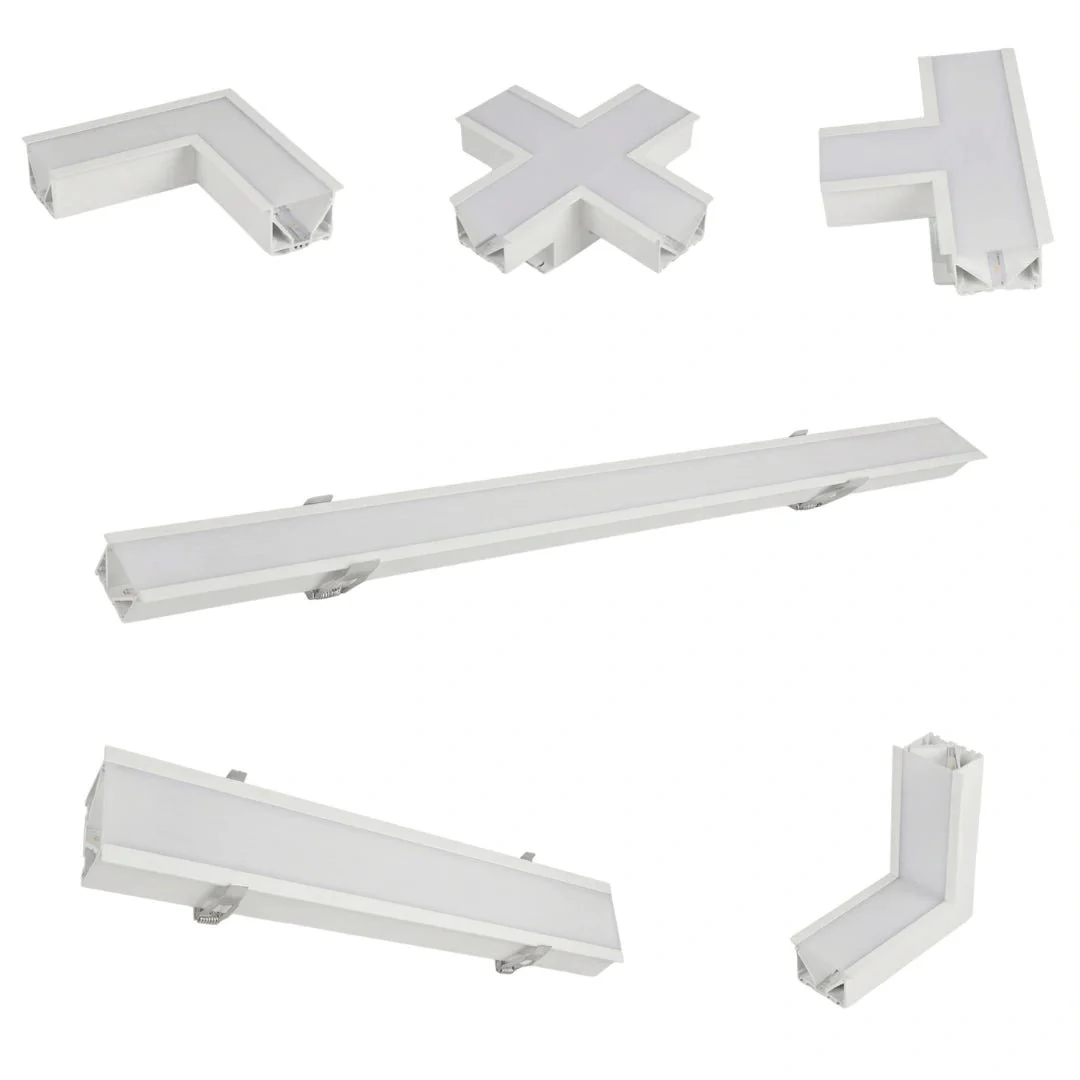 Ultralight White Linear Recessed Connectable Light - Modern Slim Design (BR6075)