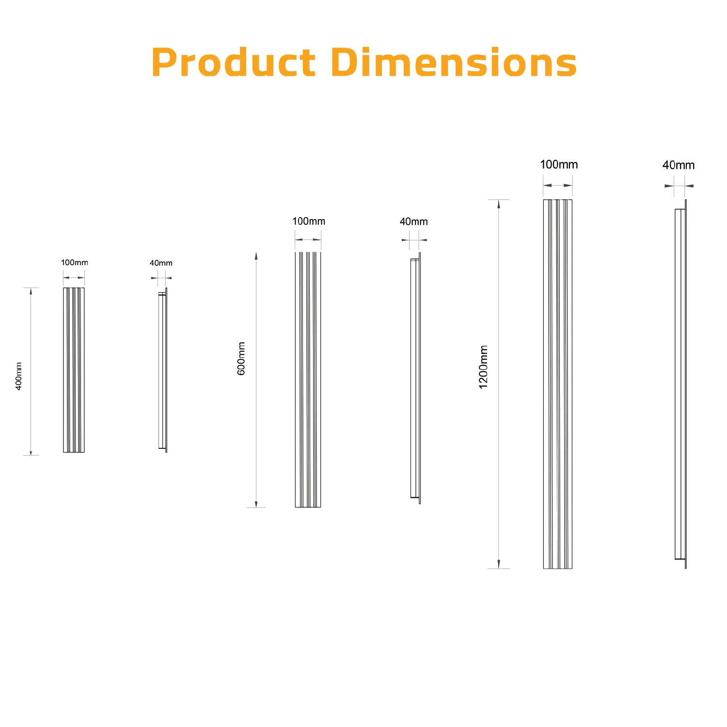 Ultralight Linear Decorated Wall Light IP65 - Osram LED (BD9229) - Image 5