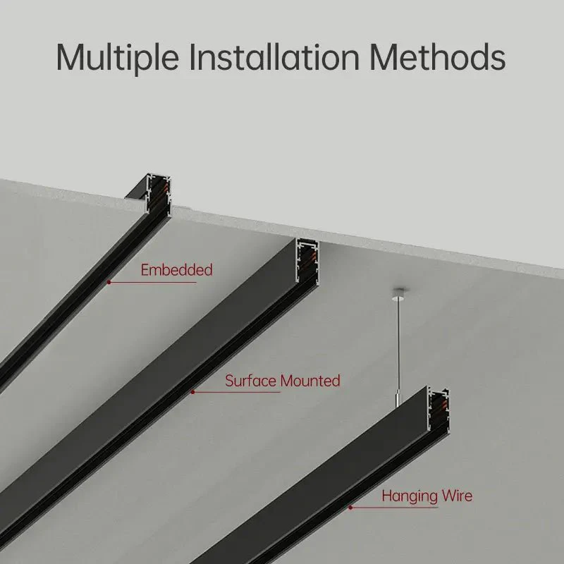 Ultralight surface mounted or pendant magnetic track rail 3.5CM (BT-M035) - Image 7