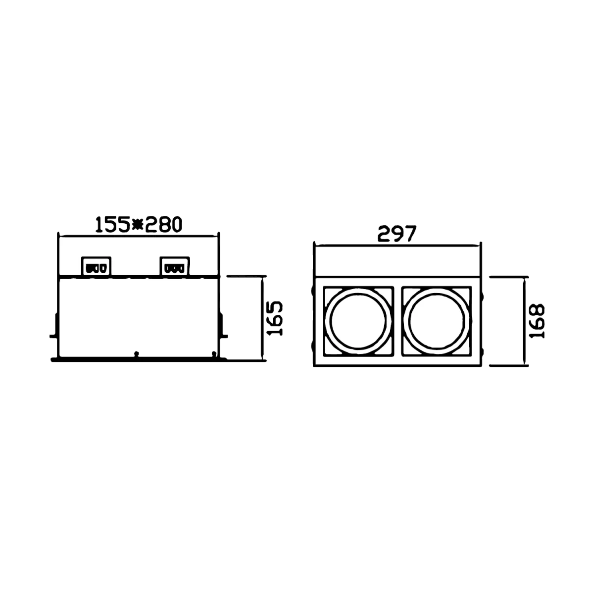 Ultralight Modern LED Downlight Frame Square - AR111 Base (TK-A573) - Image 6