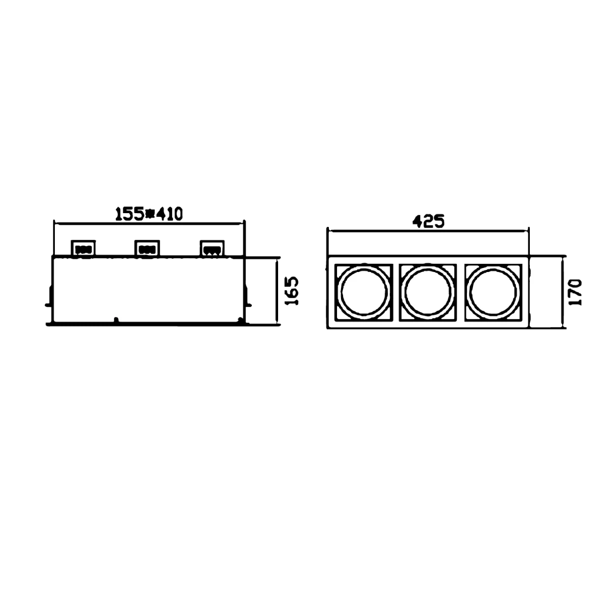 Ultralight Modern LED Downlight Frame Square - AR111 Base (TK-A573) - Image 7