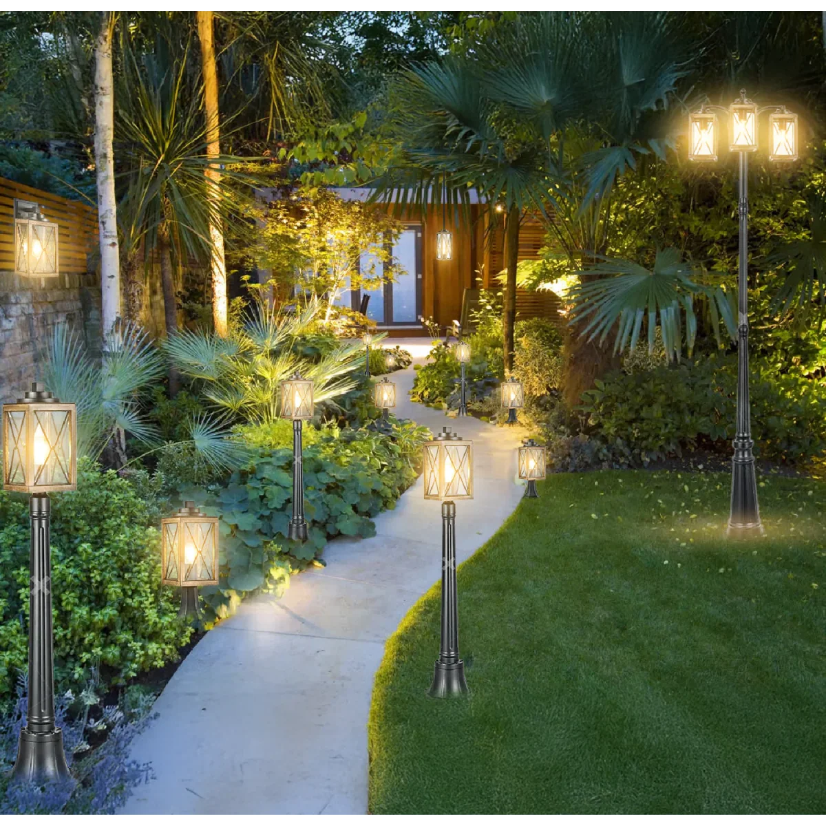 Ultralight Wood Outdoor Light IP44 E27 (0387-Family) - Image 8