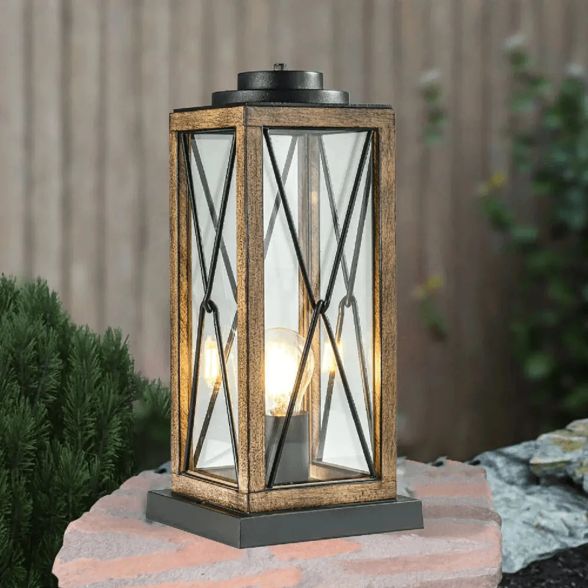 Ultralight Wood Outdoor Light IP44 E27 (0387-Family) - Image 9
