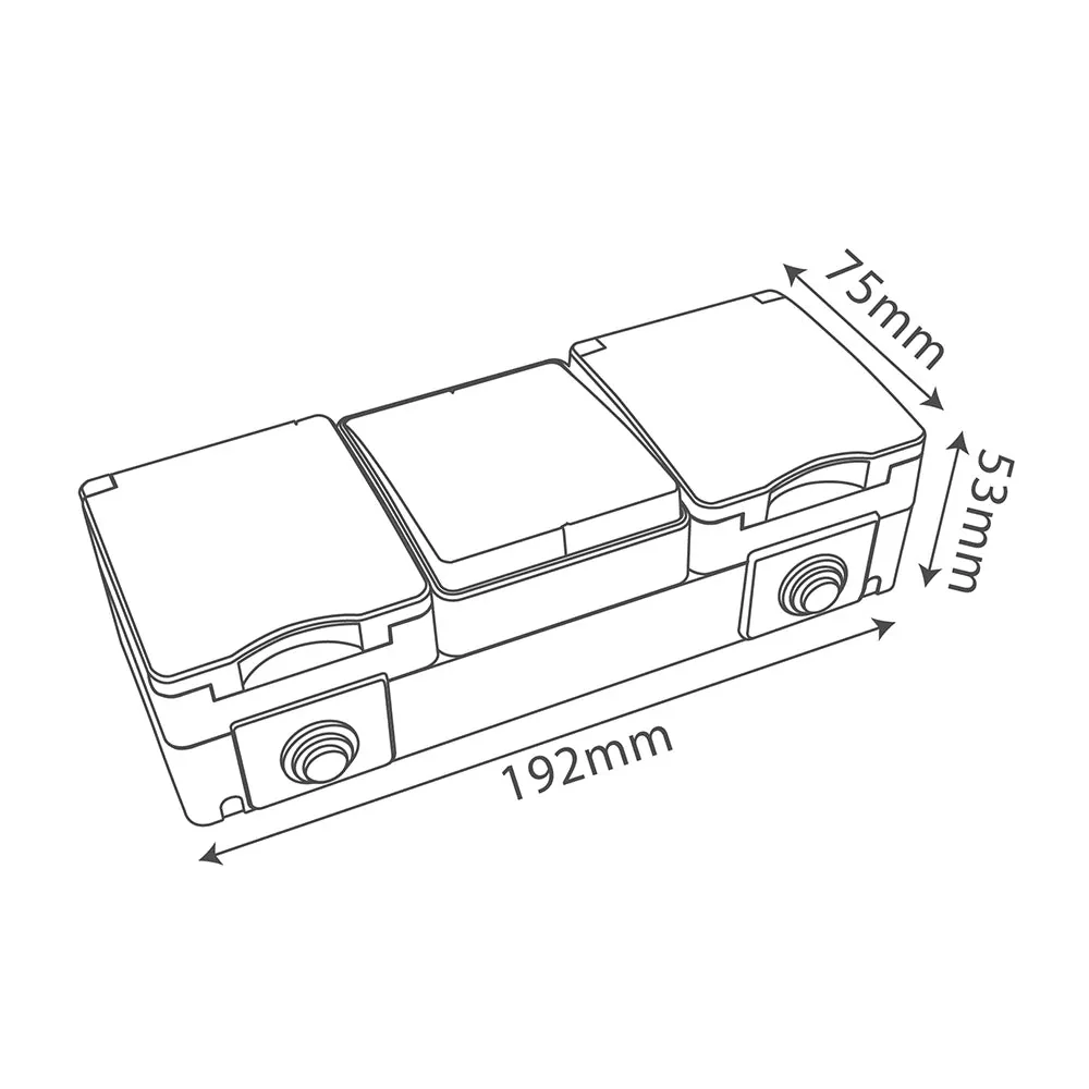 Ultralight Outdoor Switch 2 Socket 13A + 1 Gang Switch - IP65 Weather Proof (M65/13U/2/L1-1) - Image 4