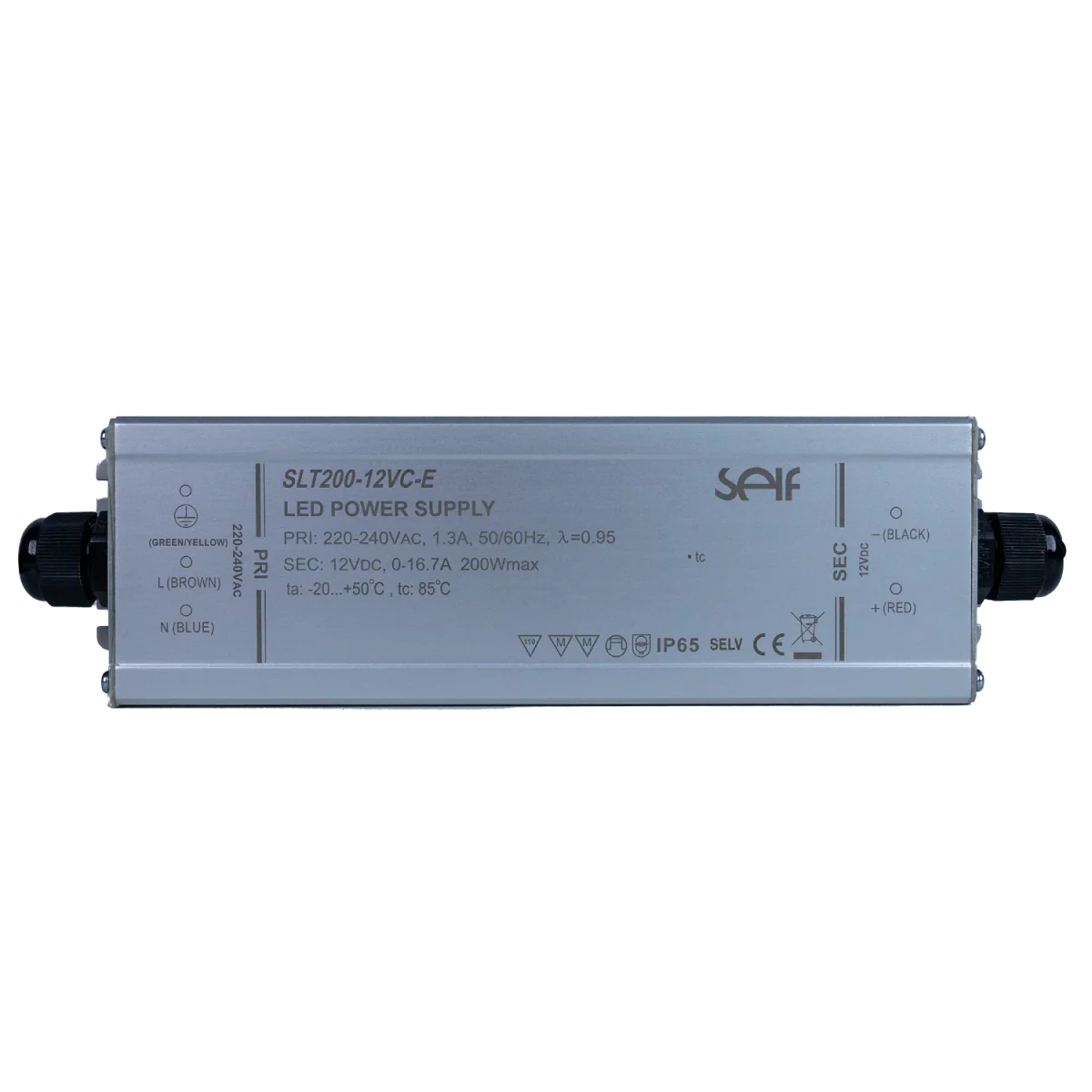 Ultralight Power Supply 12V 200W IP65 (SLT200) - Image 2