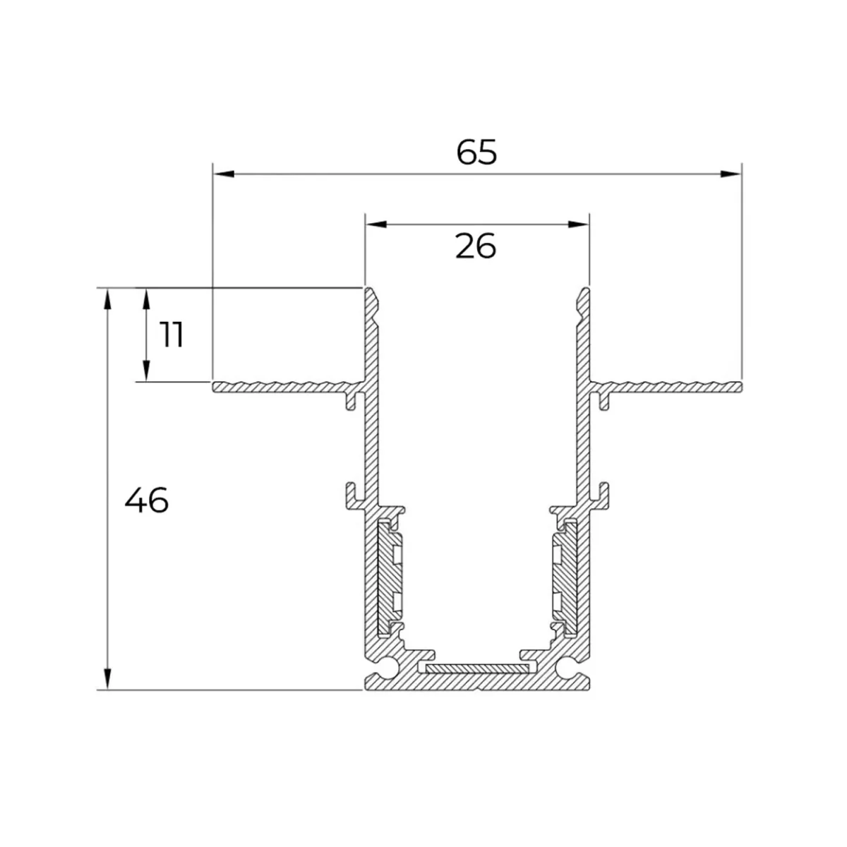 Ultralight Recessed Magnetic Track Rail 2Cm (BT-R020) - Image 7