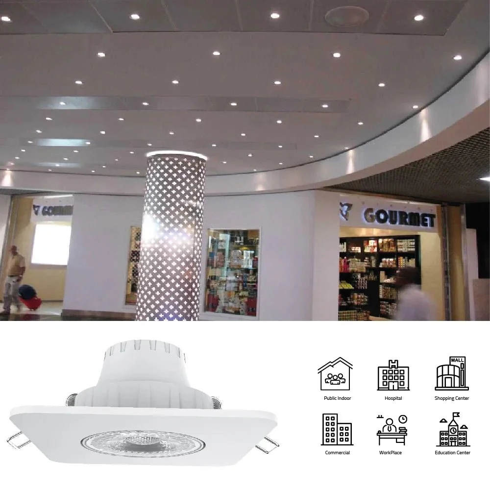 Ultralight Rotatable LED Downlight Square 7W (UTL-K7) - Image 4