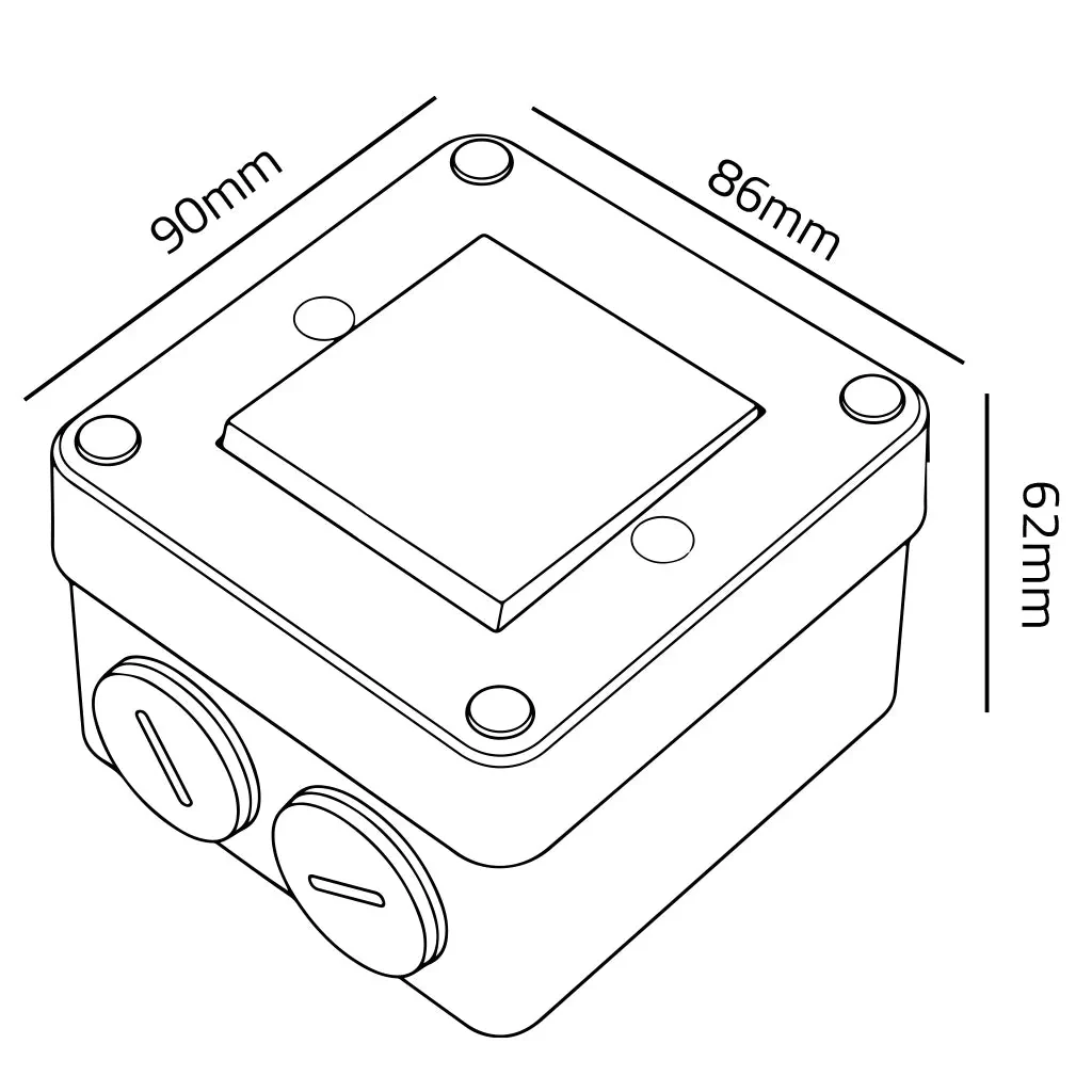 Ultralight Single Switch Waterproof 16Ax IP66 (FSH-1G2W) - Image 5