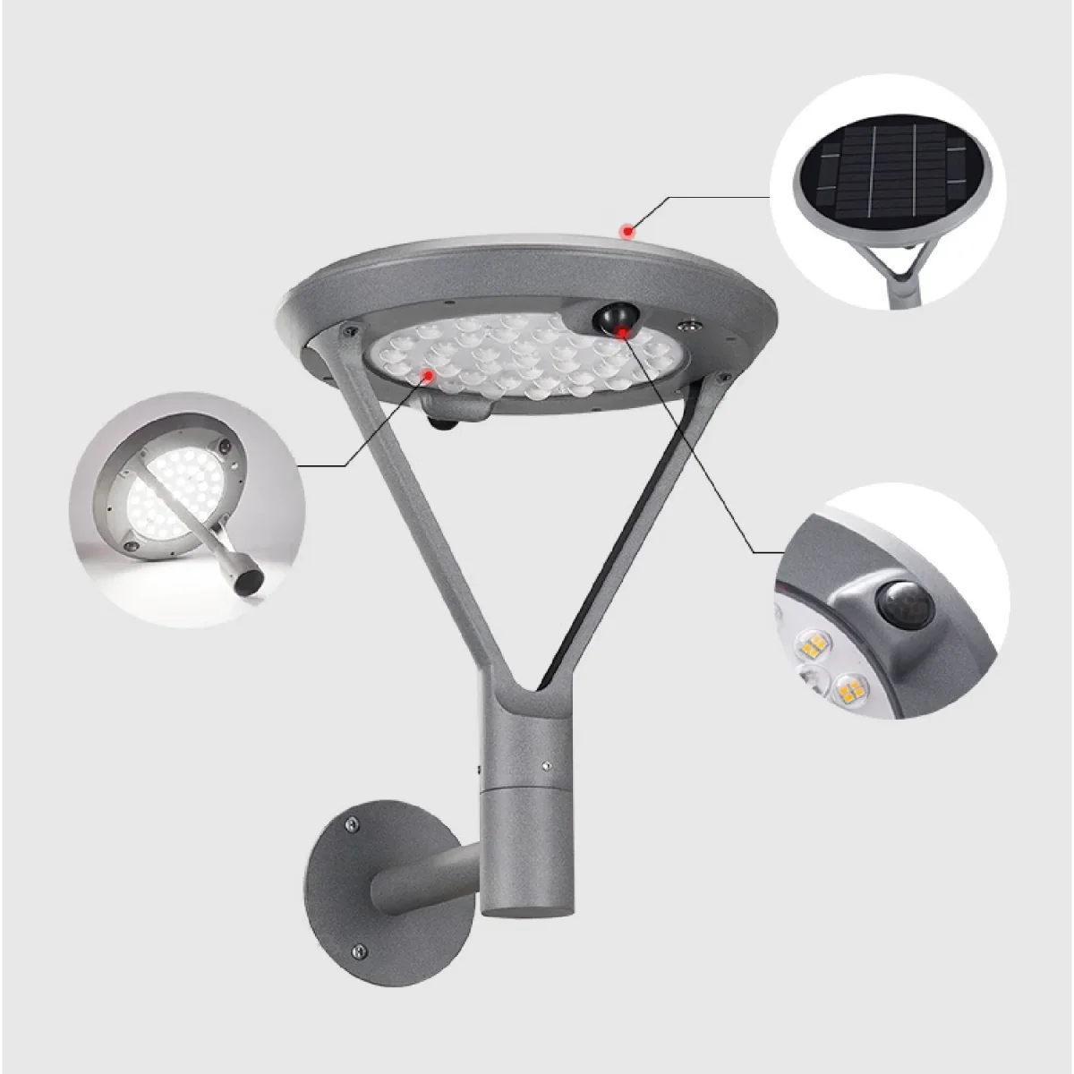 Ultralight Solar Garden Light with Motion Sensor 16W IP55 (T564) - Image 7