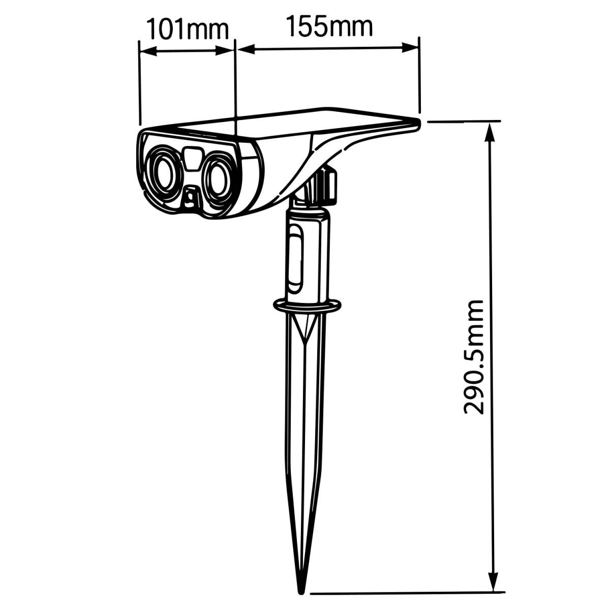 Ultralight Solar Landscape Light With 8 Light Color Auto Work at Night (LL18010) - Image 6