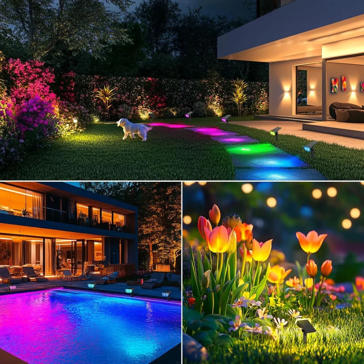 Ultralight Solar Landscape Light With 8 Light Color Auto Work at Night (LL18010) - Image 8