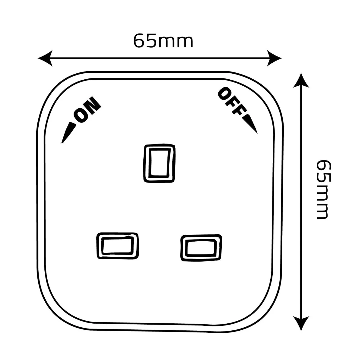 Ultralight Square Power Track Socket (13A) - Image 6