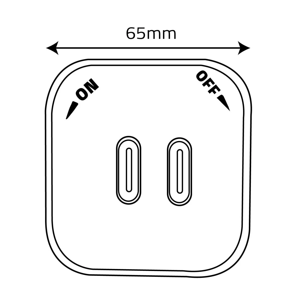 Ultralight Square Power Track Socket (13A TypeC) - Image 5