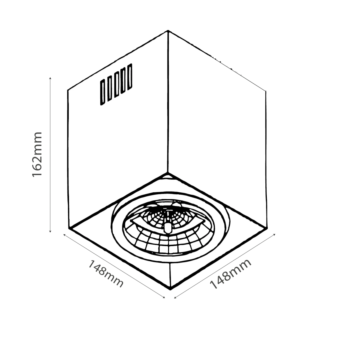 Ultralight Surface Mounted Frame AR111 - Rotatable Light Fixture (C7655) - Image 6