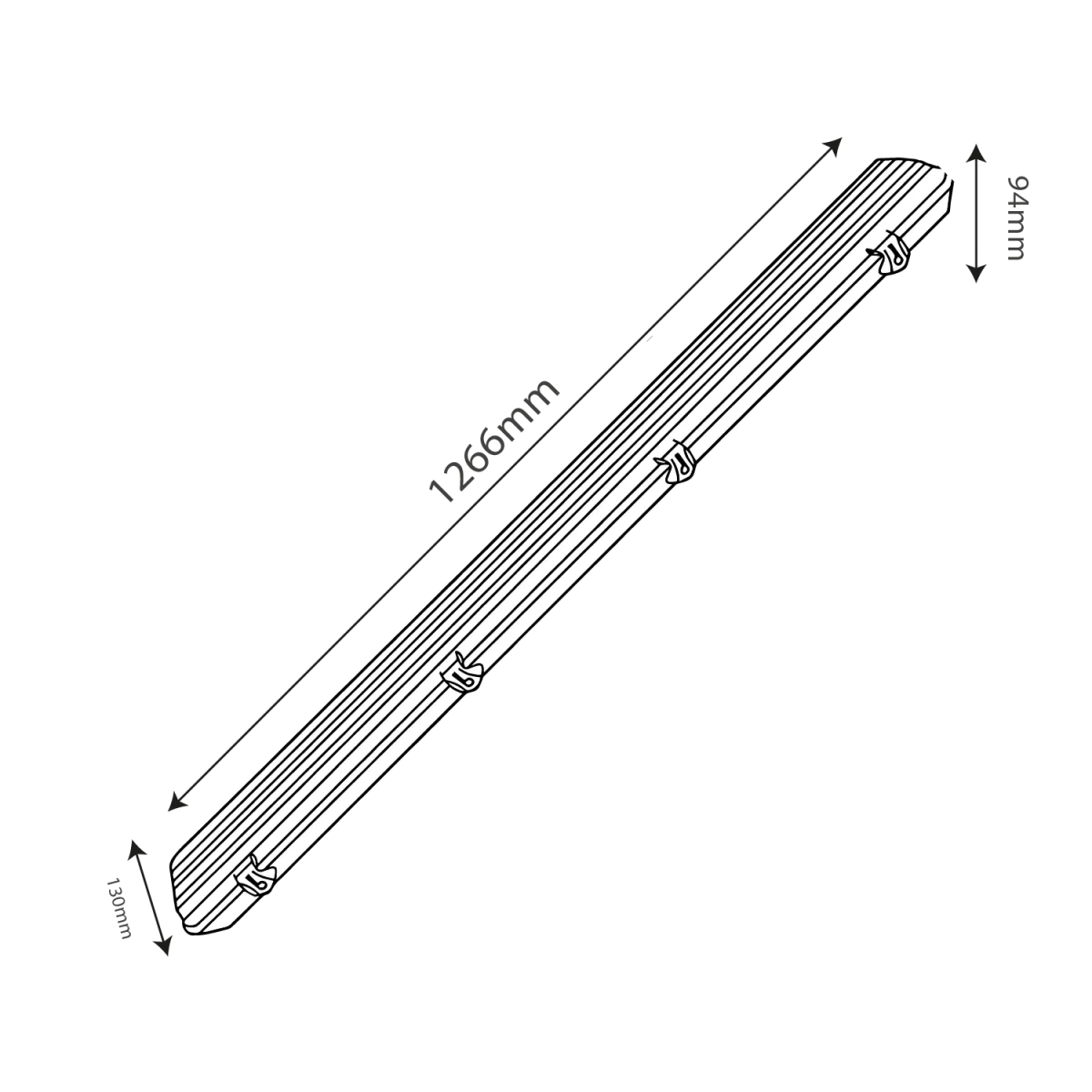 Ultralight TRI-Proof Frame - Double G13 - IP65 (WY-TRD) - Image 4