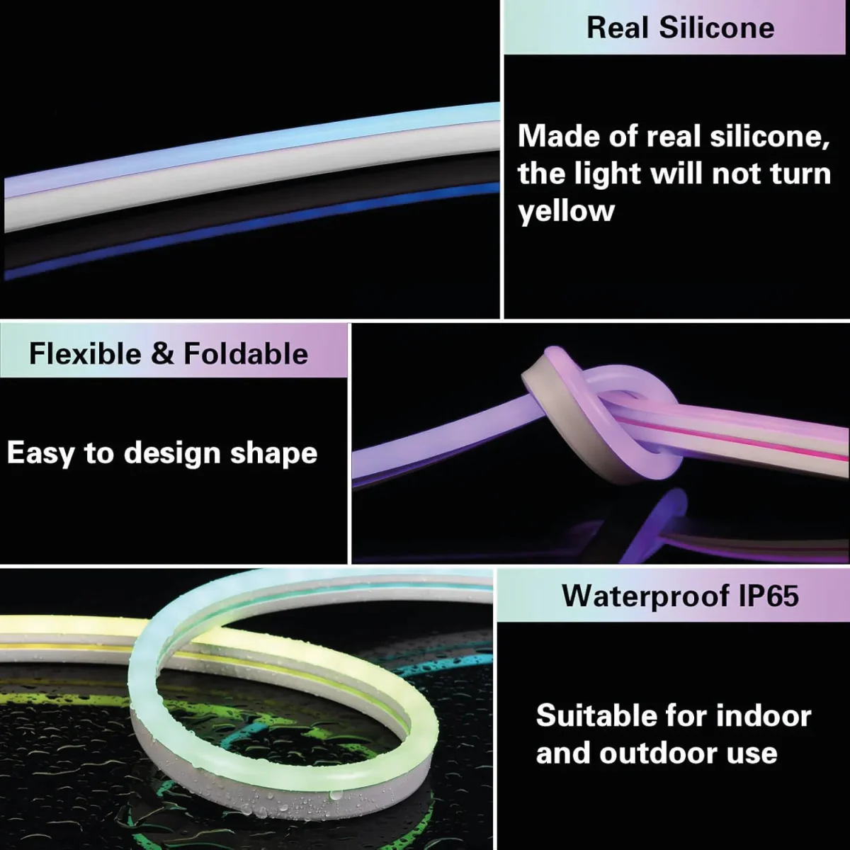 USB Neon LED Strip Light with Music Sync & Smart Control – 5M (RGB Flex Light) - Image 13